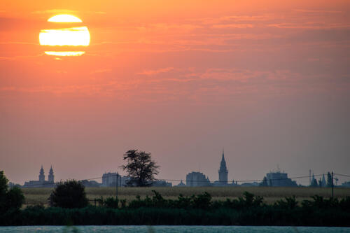 Sunset over Subotica